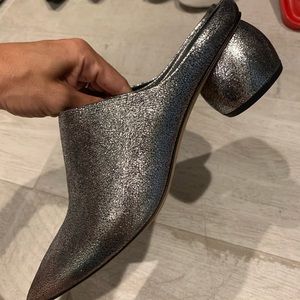 Vince metallic mules